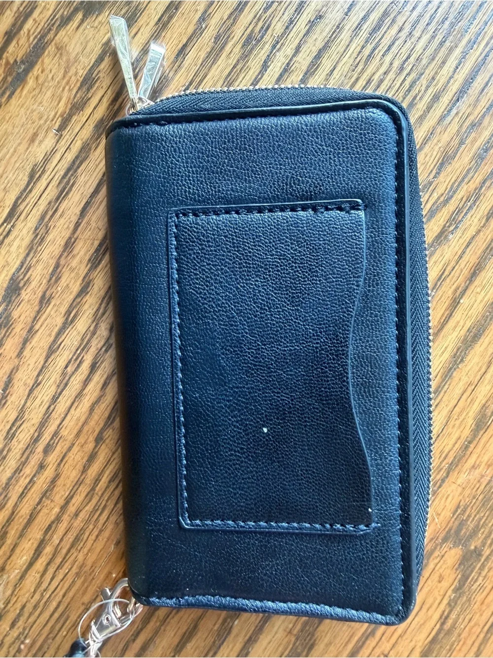New Aldo Black Zip Wristlet - Protective Card Holder